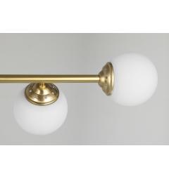 Lampadario a sfera con placca a soffitto ottone 6 sfere FINO W6 - Arrediorg