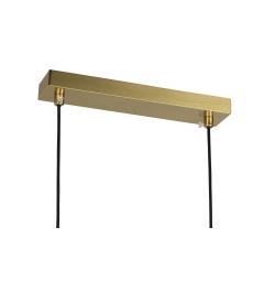 Lampadario a sfera con placca a soffitto ottone 6 sfere FINO W6 - Arrediorg
