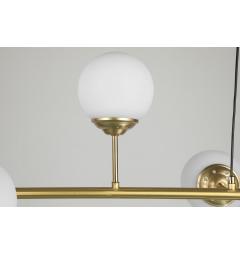 Lampadario a sfera con ramo in metallo ottone FINO W6 - Arrediorg