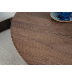 Tavolo rotondo allungabile rovere massello tabacco da 90 cm a 190 cm Orbetello