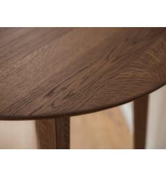 Tavolo rotondo allungabile rovere massello tabacco da 90 cm a 190 cm Orbetello