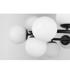 Lampadario a sospensione nero di design 12 luci a sfera - Arrediorg