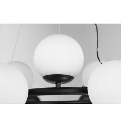 Lampadario a sospensione nero di design 12 luci a sfera - Arrediorg