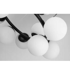 Lampadario a sospensione nero di design 12 luci a sfera - Arrediorg