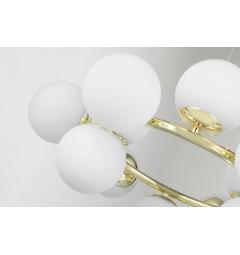 Lampadario a sospensione oro di design 12 luci a sfera - Arrediorg
