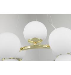 Lampadario a sospensione oro di design 12 luci a sfera - Arrediorg