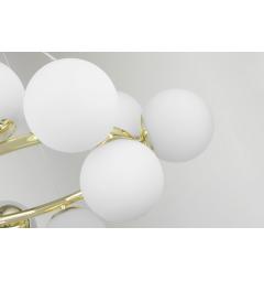 Lampadario a sospensione oro di design 12 luci a sfera - Arrediorg