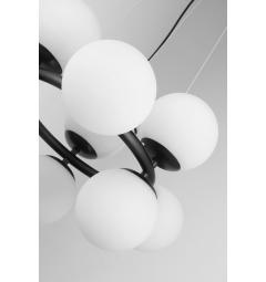 Lampadario a sfere nero 9 punti luce circolare - Arrediorg