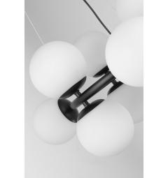 Lampadario a sfere nero 9 punti luce circolare - Arrediorg