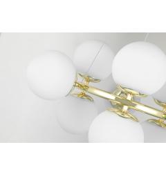 Lampadario a sfere oro 9 punti luce circolare - Arrediorg