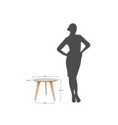 Misure tavolino da salotto rotondo rovere tabacco 50 cm ORBETELLO