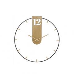 Orologio da parete in metallo nero e dorato - Arrediorg