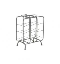 Portabottiglie in metallo grigio scuro - Arrediorg