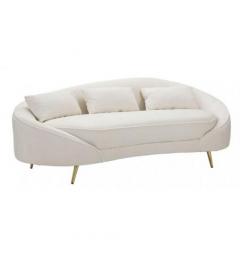 Divanetto 3 posti in tessuto imbottito beige - Arrediorg