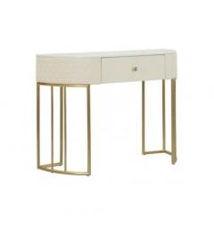 Console da muro elegante e sofisticata in simil pelle trapuntata - Arrediorg