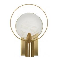 Lampada da parete in metallo dorato e vetro - Arrediorg