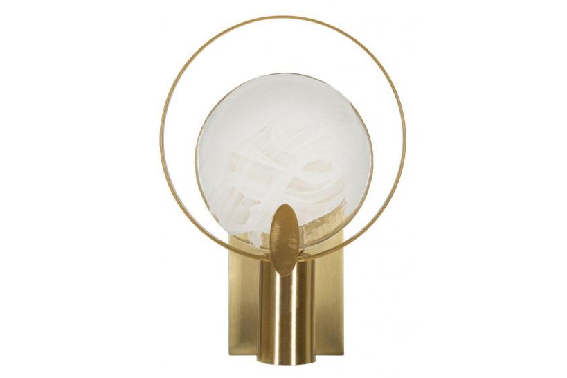 Lampada da parete in metallo dorato e vetro - Arrediorg Lampada da parete in metallo dorato e vetro - Arrediorg