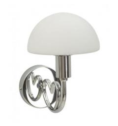 Lampada da parete in metallo argentato con cuore - Arrediorg