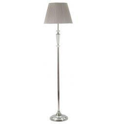 Lampada da terra in metallo argentato e vetro - Arrediorg