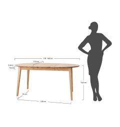 Misure tavolo rotondo allungabile da 110 cm a 160 cm rovere tabacco Orbetello