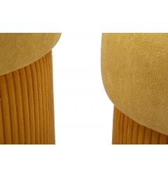 Set Aspen pouf due pezzi velluto senape - Arrediorg