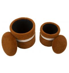 Set due pouf in morbido tessuto teddy - Arrediorg