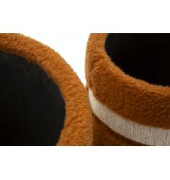 Set due pouf in morbido tessuto teddy - Arrediorg
