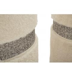 Set Saint-Moritz due pouf color crema - Arrediorg