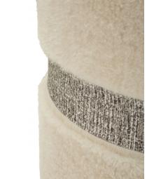 Set Saint-Moritz due pouf color crema - Arrediorg