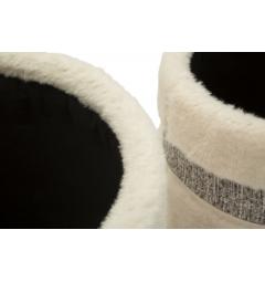 Set Saint-Moritz due pouf color crema - Arrediorg