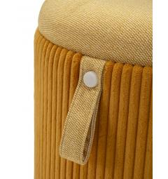 Pouf dal caldo tono senape set due pezzi - Arrediorg