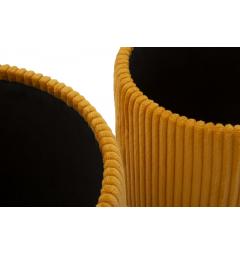 Pouf dal caldo tono senape set due pezzi - Arrediorg