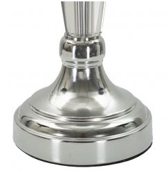 Elegante lampada da tavolo in metallo argentato e vetro - Arrediorg