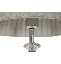 Elegante lampada da tavolo in metallo argentato e vetro - Arrediorg