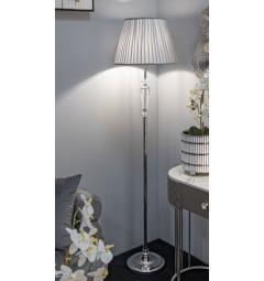 Lampada da terra in metallo argentato e vetro - Arrediorg