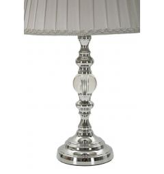 Lampada da tavolo in metallo argentato e vetro - Arrediorg