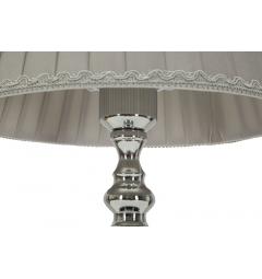 Lampada da tavolo in metallo argentato e vetro - Arrediorg