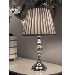 Lampada da tavolo in metallo argentato e vetro - Arrediorg