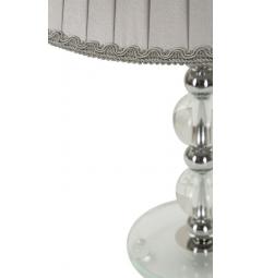 Lampada da tavolo in metallo argentato e vetro - Arrediorg