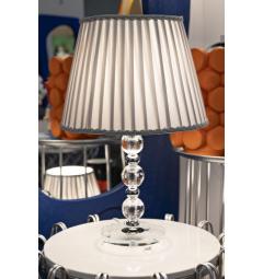 Lampada da tavolo in metallo argentato e vetro - Arrediorg