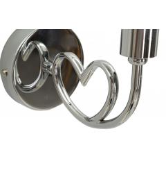 Lampada da parete in metallo argentato con cuore - Arrediorg