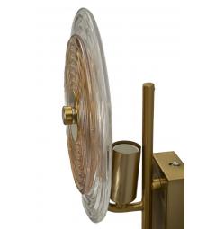 Lampada da parete 2 punti luce in metallo dorato - Arrediorg