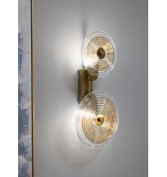 Lampada da parete 2 punti luce in metallo dorato - Arrediorg