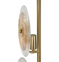 Lampada da tavolo 2 punti luce in metallo dorato - Arrediorg