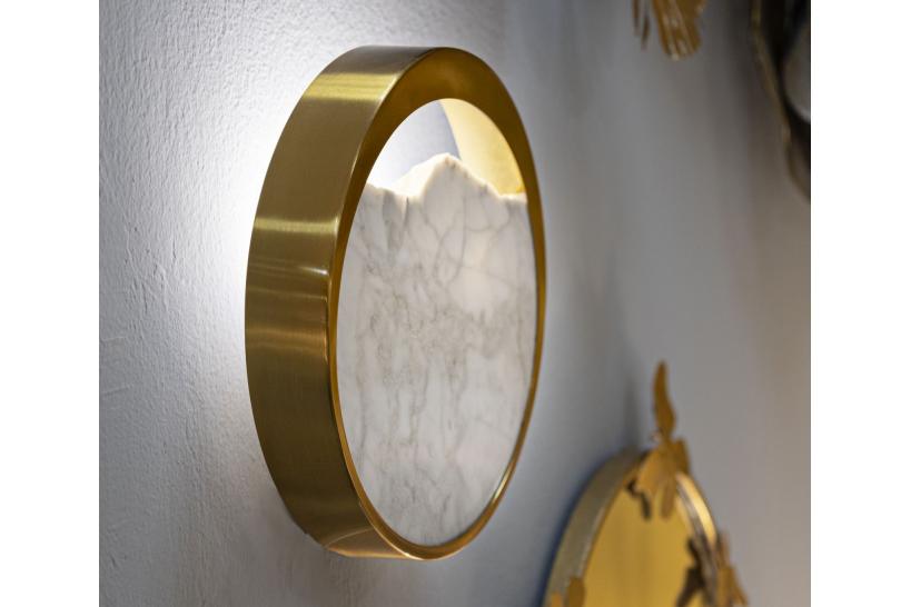 Lampada da parete rotonda con 2 punti luce - Arrediorg Lampada da parete rotonda con 2 punti luce - Arrediorg