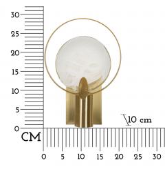 Lampada da parete in metallo dorato e vetro - Arrediorg