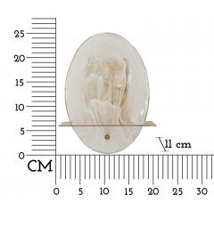 Lampada da parete in metallo dorato e vetro - Arrediorg