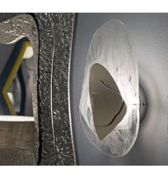 Lampada da parete in metallo argentato e vetro - Arrediorg