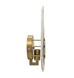 Lampada da parete con un punto luce in metallo dorato - Arrediorg