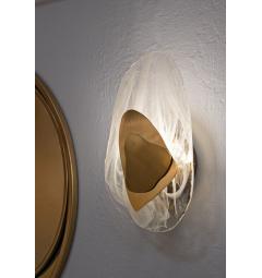 Lampada da parete con un punto luce in metallo dorato - Arrediorg